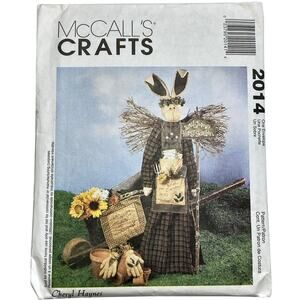 McCall's Crafts 2014 Sewing Pattern Garden Angel Bunny Wall Hanging Gloves